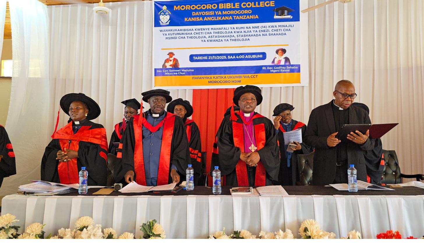 Guests of honour at a graduation ceremony